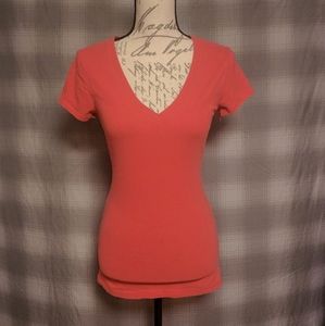 Ladies Short Sleeve V-Neck Top
